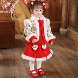 Детское ханьфу, пуховик, зимнее ципао, увеличенная толщина, китайский стиль