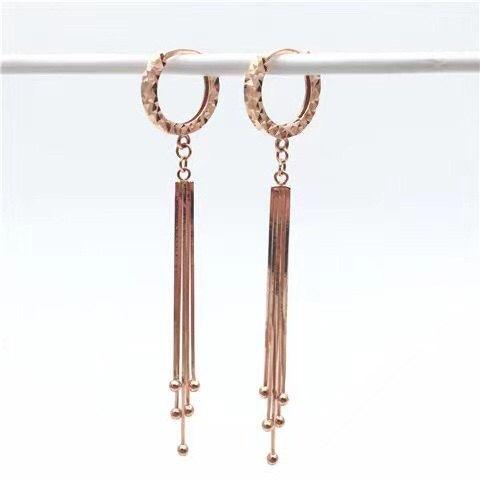 彩银耳环女999纯银镀18k玫瑰金流苏长款耳坠简约气质网红银饰耳饰,淘宝优惠券,粉丝福利购,淘宝优惠卷