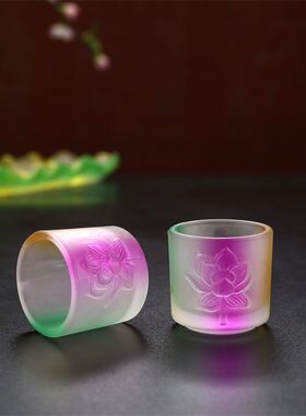 家用琉璃供奉套装供佛供具供水杯奉关公观音茶杯财神摆供酒杯