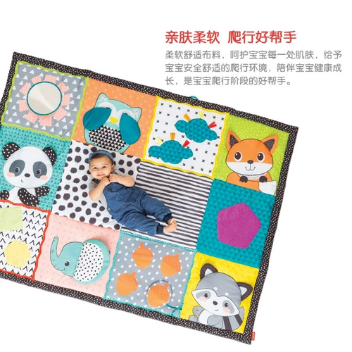 Infantino, познавательный универсальный игровой коврик для ползания, США