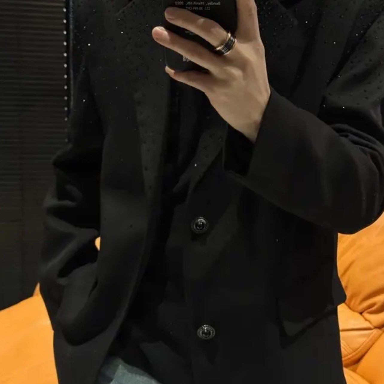 高级感烫钻西服男宽松个性单西秋冬季新款个性时尚休闲西装外套潮,淘宝优惠券,粉丝福利购,淘宝优惠卷