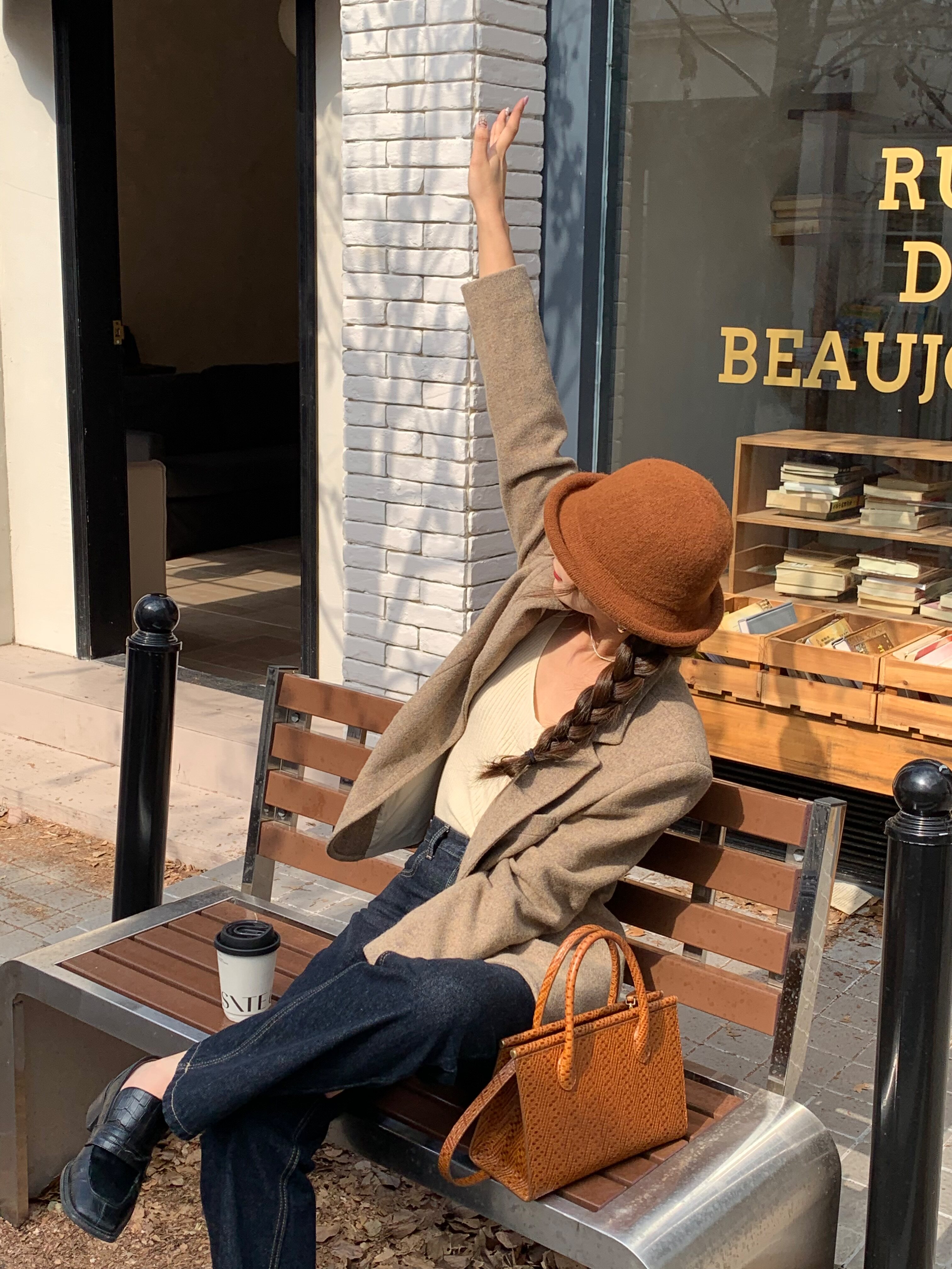 芝士商店~卷边羊毛渔夫帽女秋冬高级感帽子显脸小礼帽圆顶盆帽ins