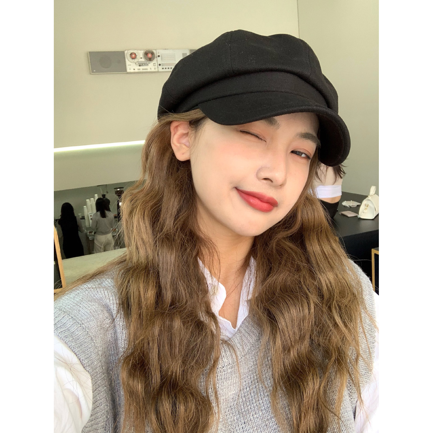 芝士商店~黑色报童帽女秋冬马术帽子英伦八角帽复古画家帽贝雷帽 - 图1