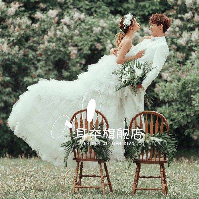 耳夲新款影楼主题婚纱旅拍公主裙 耳夲婚纱