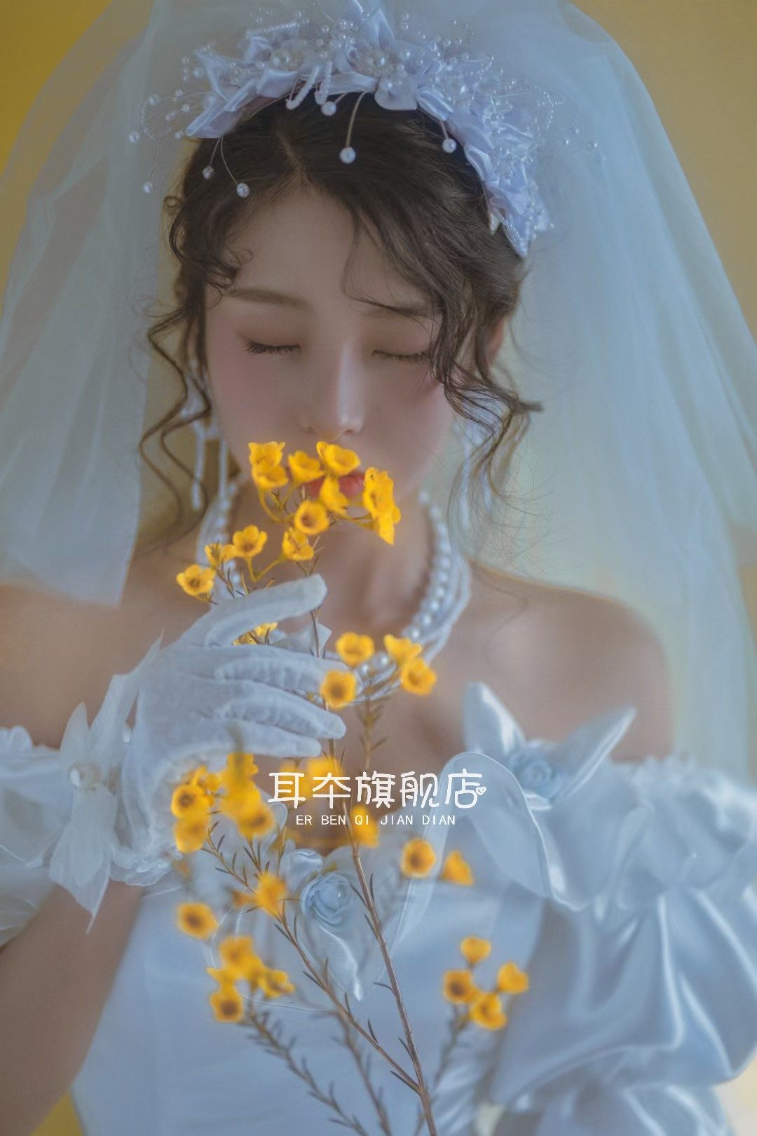 影楼少女法式轻2023新款复古婚纱 耳夲婚纱