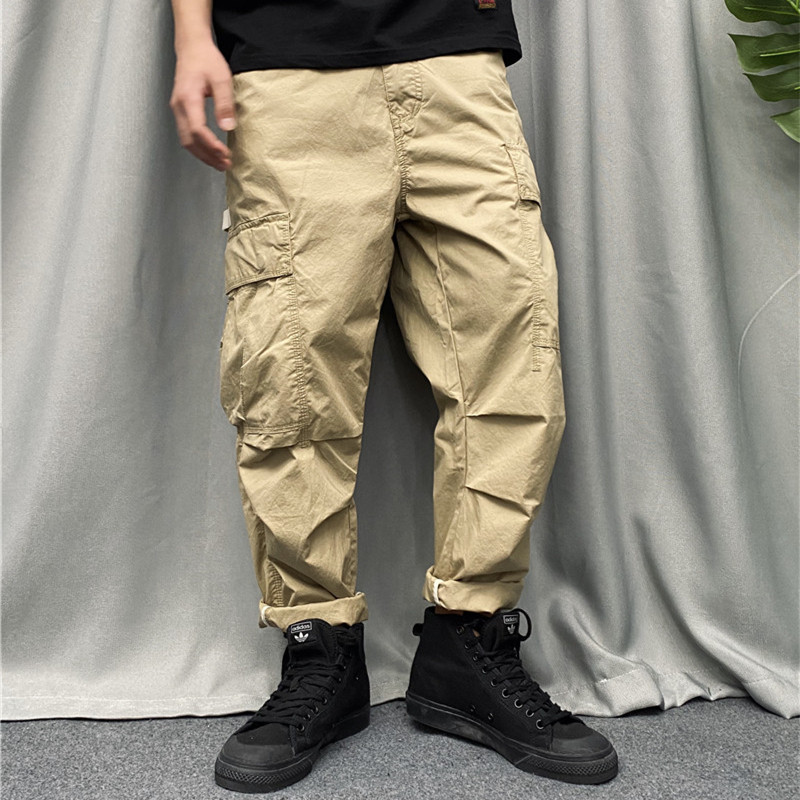 秋季余文乐ins潮牌工装裤男九分裤 左灿休闲裤