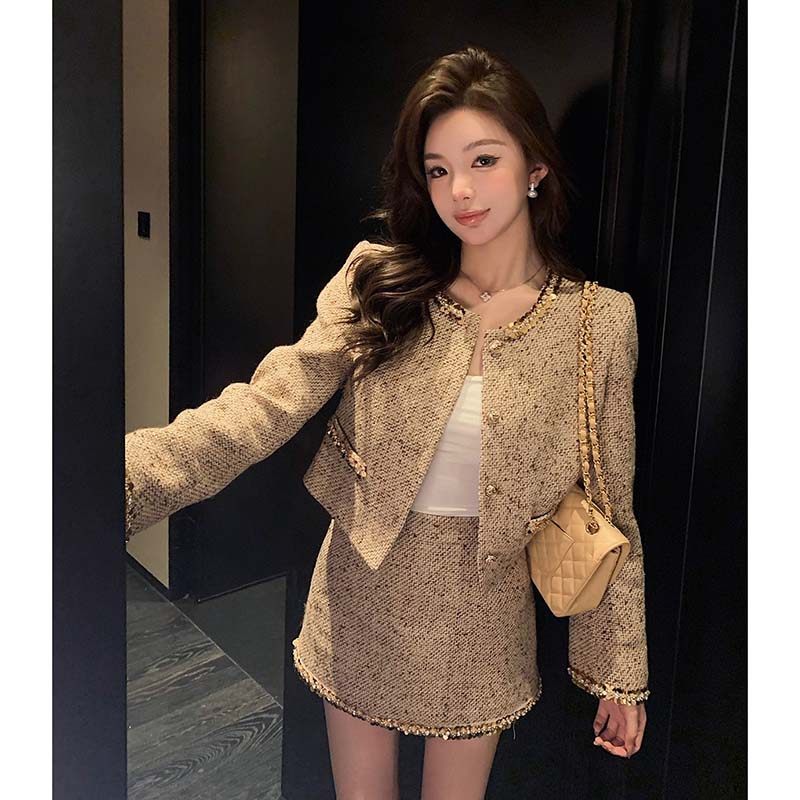 有里布小香风外套女春秋新名媛气质小个子套装两件套LJ0033,淘宝优惠券,粉丝福利购,淘宝优惠卷