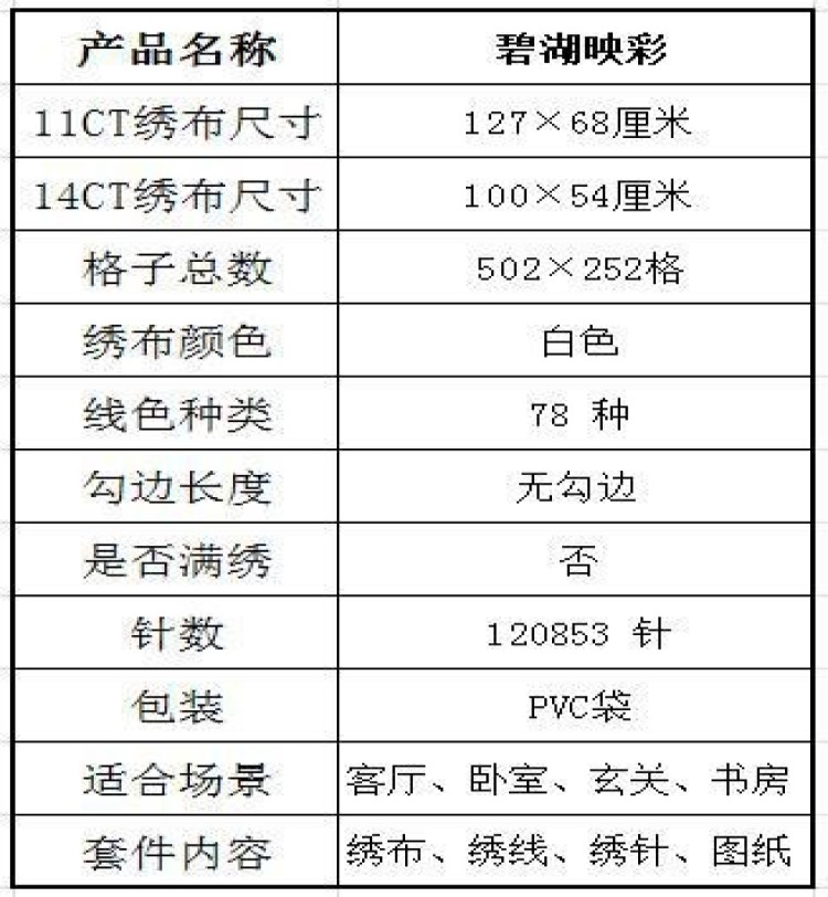 高端棉线印花十字绣碧湖映彩客厅书房创意新款diy自绣线绣装饰画 - 图2