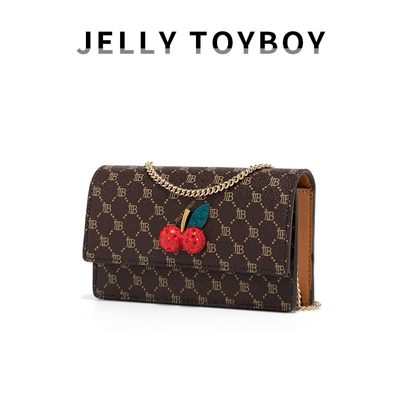 jtb女2020新款潮车厘子印花斜挎包 jellytoyboy女士包袋