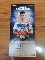Maxim Gornalons Maximus Gonalons Lyon Club official pro-pen signing card