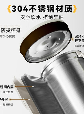 小熊便携式烧水壶zdh-c03k6迷你小型保温烧水杯出游旅行电热