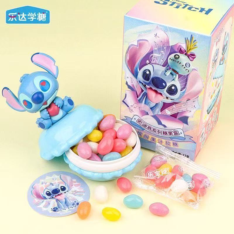 乐达学糖史迪奇系列缤纷果汁软糖儿童零糖果盲盒造型糖玩随机造型 - 图0