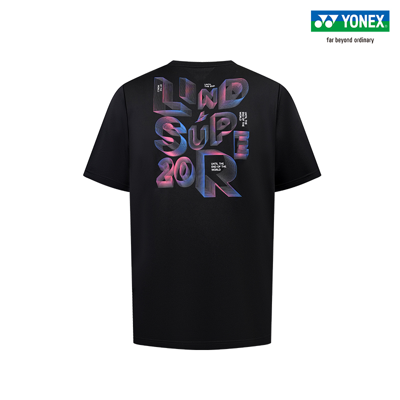 YONEX/尤尼克斯 10095LDCR 24FW林丹系列羽毛球服 男款运动T恤yy - 图1