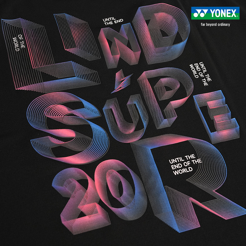 YONEX/尤尼克斯 10095LDCR 24FW林丹系列羽毛球服 男款运动T恤yy - 图2