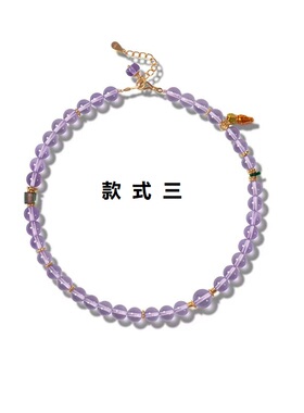 天然玻利维亚紫水晶手链银镀金女