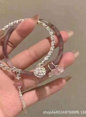 新中式流苏铃铛手镯六件套百搭简约高颜值手链女款闺蜜姐妹汉