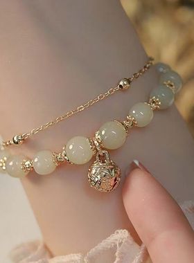 和田钰转运珠福字手链女新款时尚高级感轻奢小众设计闺蜜百搭