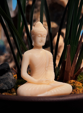 大日如来禅意茶空间古法鱼缸摆件