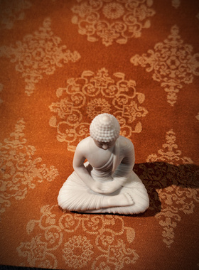 释迦摩尼佛像摆件桌面鱼缸茶空间树脂摆件大日如来车载高端摆件