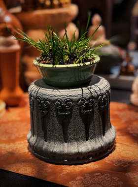 天然青石如意虎爪底座高端底座