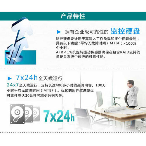 希捷1T机械硬盘7200转2TB 3T 4T台式机WD西数NAS存储监控6T企业级 - 图1
