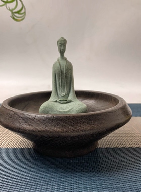 香樟木侘寂风佛手柑盘瓜果盘点心盘糖果盘果盘储物小盘摆件