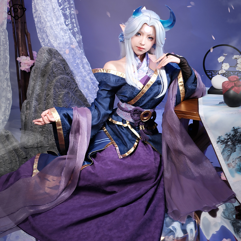 英雄联盟衣服理想 lol英雄联盟cos服 灵魂莲华 厄斐琉斯 拉露恩cosplay服装女