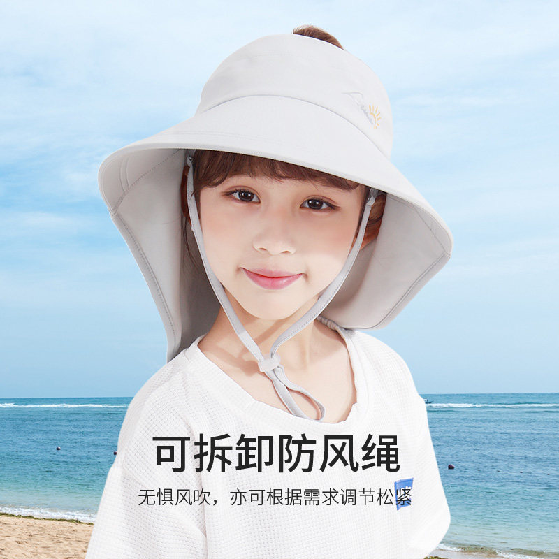 acuc儿童防晒帽防紫外线护颈帽子 acuc帽子