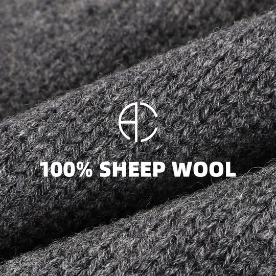 ACUC pure wool men's winter plus velvet thickened woolen hat