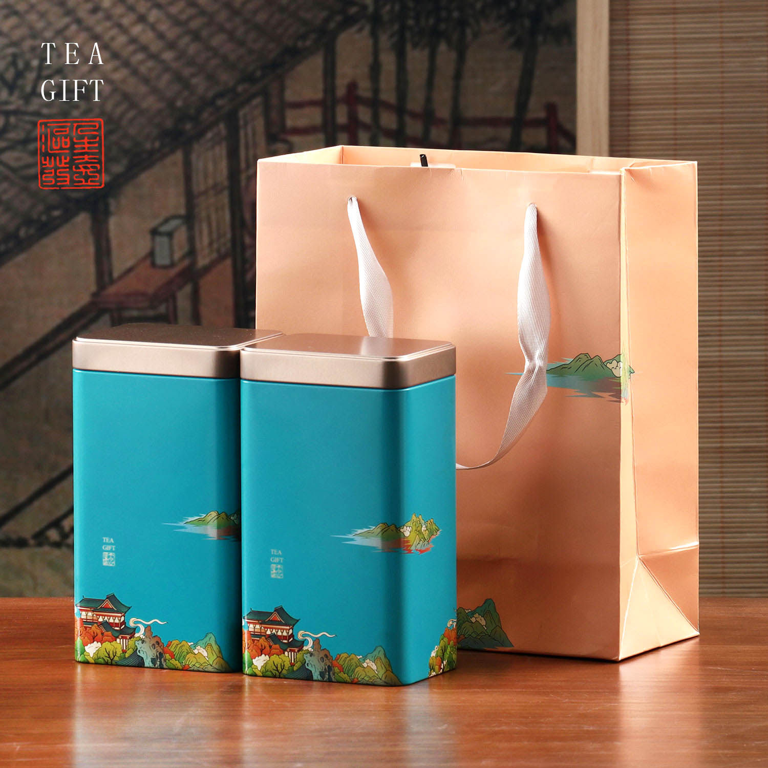 新款小号二两装茶叶罐铁罐通用红茶绿茶花茶茶叶包装盒空盒可定制,淘宝优惠券,粉丝福利购,淘宝优惠卷