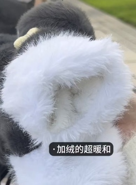 可爱企鹅手套女冬毛绒保暖电动车