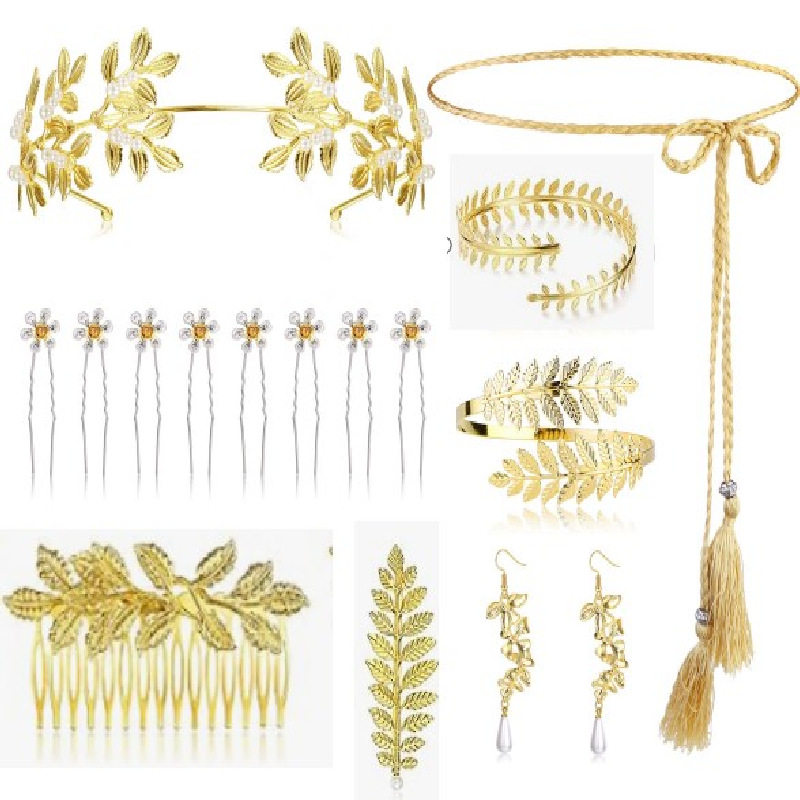 欧美wish新款发饰时尚个性金色叶子珍珠发箍直销外贸饰品新娘仙女,淘宝优惠券,粉丝福利购,淘宝优惠卷