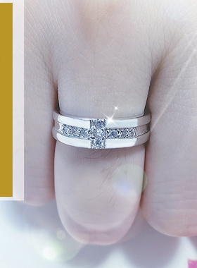 纯银十字架男女情侣戒指银饰品