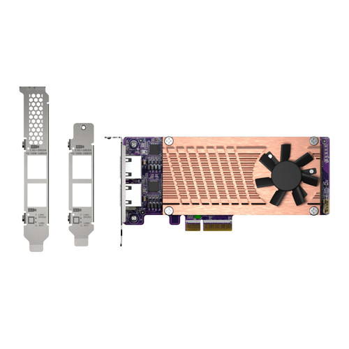 QNAP威联通NAS配件 QM2-2P2G2T 含双 M.2-NVME-SSD和 2个2.5GBASE-T端口 扩充卡部分机型适用 - 图0