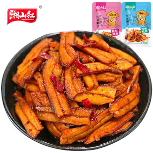 湘山红杏鲍菇鱿鱼香辣铁板鱿鱼丝海味即食麻辣海鲜食品零食小吃