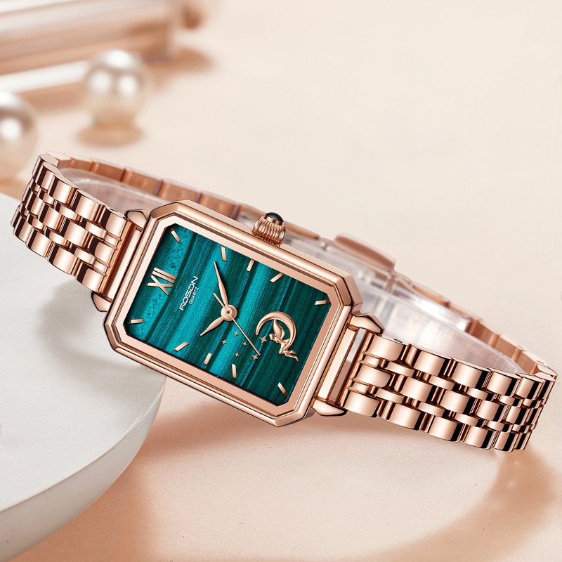 劳士顿2021年新款方表小绿表 劳士顿手表国产腕表