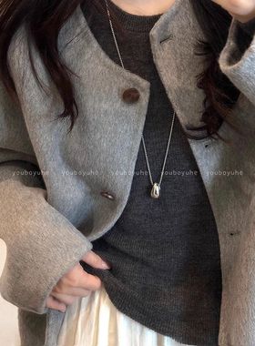 水滴毛衣项链秋冬长款卫衣毛衣链轻奢感休闲百搭气质饰品配饰