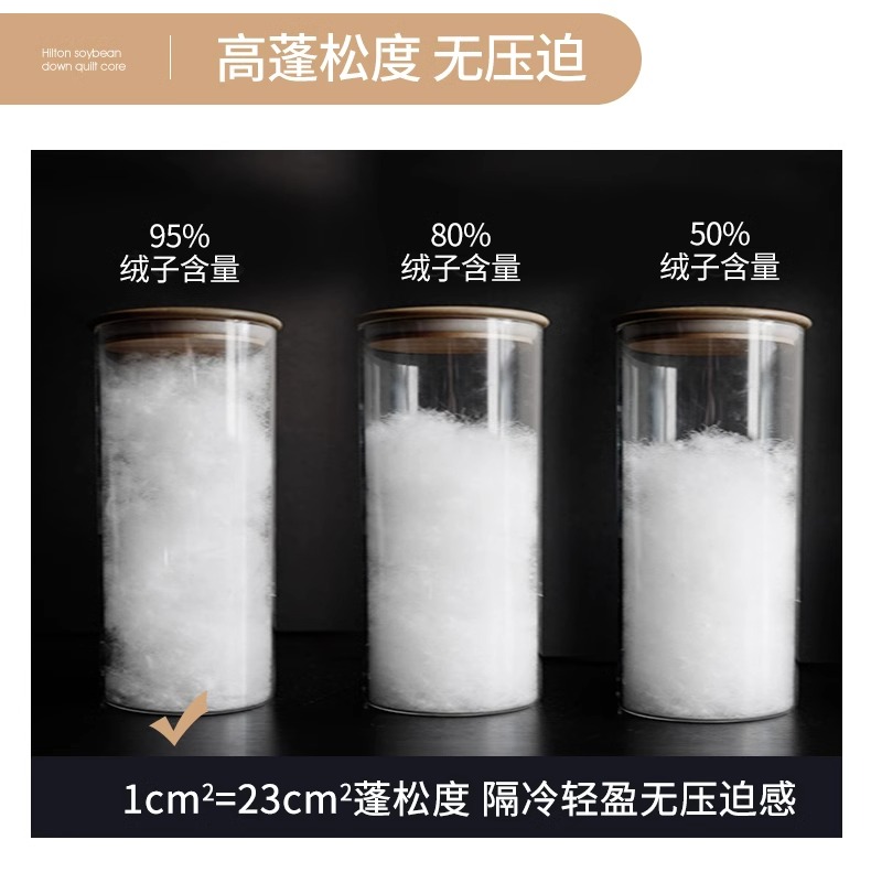 水晶家纺旗舰店正品100%羽绒被95白鹅绒冬季保暖冬被芯五星级酒店 - 图1