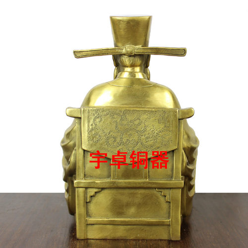 宇卓铜器 纯铜包青天 纯铜包公 包拯  办公室工艺品桌面摆件 - 图2
