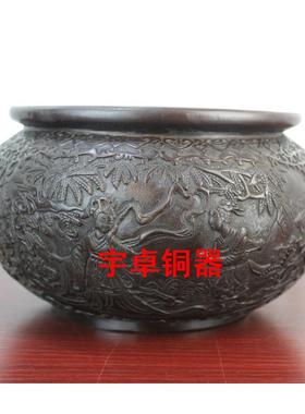 宇卓铜器 纯铜罐 黄铜罐 七仙女罐 铜缸 铜罐 铜工艺品 摆件都有