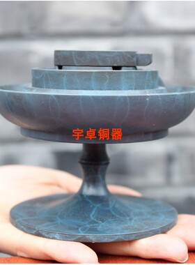 摆件黄铜黄铜盘香炉摆件工艺品