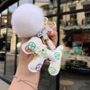 Suitable for LV ladies bag pendant new high-end leather doll bow dog keychain trinket trend