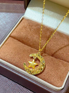 星月织梦揽月项链锁骨链