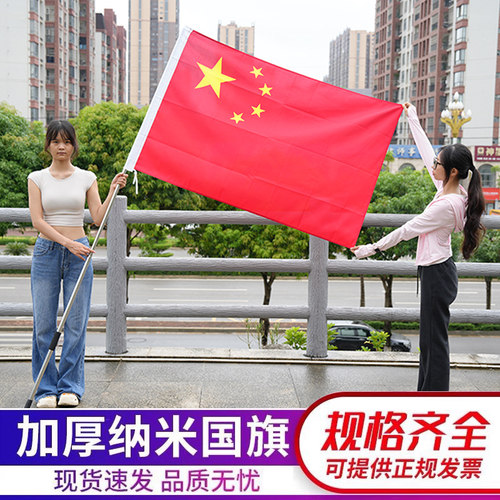 标准室外纳米防水五星红旗户外123456号旗定制大小旗帜灯杆旗防水防晒装饰旗国庆节爬山装饰加厚中国旗子 - 图2