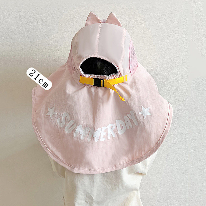 儿童防晒帽女童大帽檐夏季薄款可爱宝宝沙滩遮阳帽防紫外线太阳帽,淘宝优惠券,粉丝福利购,淘宝优惠卷