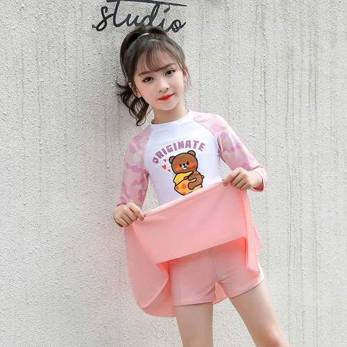 Детский купальник, раздельный комбинезон, быстросохнущий солнцезащитный крем, 2022, подходит для подростков