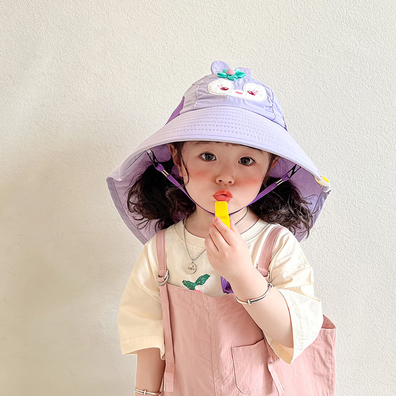 儿童防晒帽女童大帽檐夏季薄款可爱宝宝沙滩遮阳帽防紫外线太阳帽,淘宝优惠券,粉丝福利购,淘宝优惠卷
