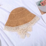 Брендовая летняя детская пляжная кружевная солнцезащитная шляпа, шапка, семейный стиль