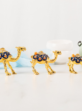敦煌骆驼镶钻摆件首饰盒