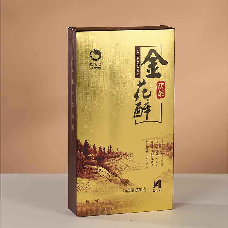 怡清源黑茶湖南安化黑茶正宗金花茯砖茶原叶金花醉760g砖茶礼盒装